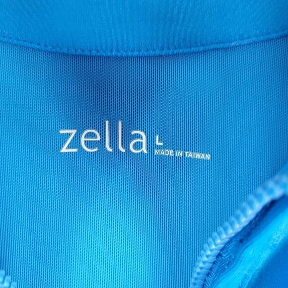 Zella Full Zip Tulip Cuff Long Sleeve Knit Athletic Track Jacket - Picture 4 of 10